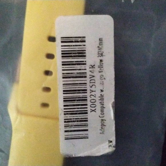 NWT: WATCH BANDS; "ADORN YOUR TIME "APPLE COMPATIBLE, MANGO YELLOW, 38/4Cmm - Picture 2 of 8